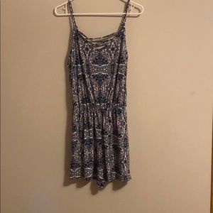 Blue floral romper
